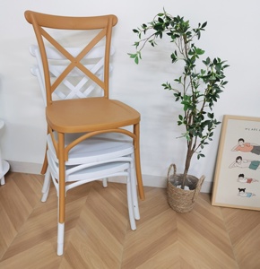 <span class=keywords><strong>Chaise</strong></span> d'événement de luxe en <span class=keywords><strong>plastique</strong></span> blanc et or à dossier croisé pour hôtel, <span class=keywords><strong>salle</strong></span> à <span class=keywords><strong>manger</strong></span>, mariage, fête et usage extérieur, pour salon - Product Image 2