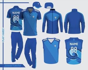 Ensemble complet d'uniformes de cricket, maillot à col et pantalon avec logo imprimé personnalisé, nom de l'équipe et tailles - Product Image 2