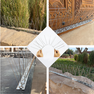 Piques <span class=keywords><strong>anti</strong></span>-oiseaux flexibles en acier inoxydable 304 de 25/33/50 cm, prêtes à être expédiées, avec installation facile par vis ou serre-câbles <span class=keywords><strong>pour</strong></span> la maison et le jardin - Product Image 6