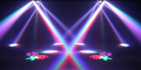 Lumière de scène disco à 6 bras 120W, éclairage de scène Rgbw, lumière de scène disco, tête mobile LED, lumière de lavage pour DJ, éclairage de scène disco, fête