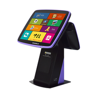 Meetsun Layar Ganda 15 Inci Sistem Windows All-in-One untuk Restoran Layar Sentuh POS Sistem POS All-in-One Baru