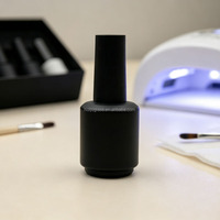 Échantillon Gratuit – Bouteilles de Vernis à Ongles Rondes de Luxe Personnalisées en Usine, 15 ml, Vides, Noir Mat Ambré – Flacon Vide de Vernis à Ongles 15 ml
