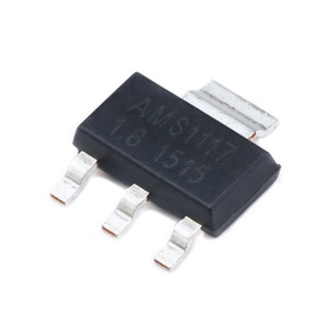 Régulateur de tension LDO Ams1117-1.8 1.8V, CI en boîtier SOT-223, sortie 1A, entrée jusqu'à 15V, faible chute de tension pour alimentation électrique - Product Image 1