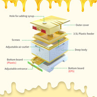 Apiculture Langstroth Ruche 10 cadres Ruche d'abeilles en plastique