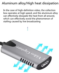 Cartes de <span class=keywords><strong>capture</strong></span> vidéo <span class=keywords><strong>HD</strong></span>-MI 4K fiables et portables 1080P 60fps pour le streaming de jeux et les diffusions en direct - Product Image 2