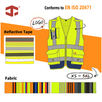 Gilet haute visibilité JIADE en polyester réfléchissant et imperméable, grande taille, vêtements de travail pour les ouvriers du bâtiment et du transport