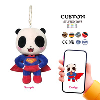 Porte-clés Panda en Peluche Super Doux Personnalisé Kinqee, Rembourré en Coton PP, Écologique, Taille Personnalisée OEM, Accessoire de Sac Unisexe