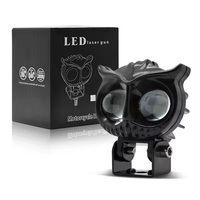 Phare LED de moto à faisceau haut/bas 40W avec œil de démon, lumière stroboscopique arrière, lumière d'ambiance et phare antibrouillard
