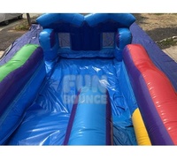 Toboggan gonflable de surf de 20 pieds avec piscine amovible en PVC, usage commercial extérieur