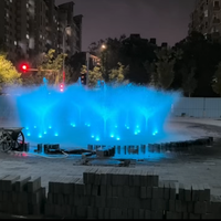 Fuente Musical para Exteriores de Diseño Moderno en Acero Inoxidable Resistente a la Intemperie con Altura de Chorro Ajustable para Parques Públicos Urbanos