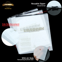 Sac à fermeture éclair personnalisé GRS avec logo, en plastique recyclable, polyéthylène transparent, pour vêtements, avec fermeture éclair givrée, emballage personnalisé pour t-shirt