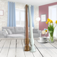 Tringle de Douche Métallique Extensible et Réglable 22MM L80-150CM Diamètre Classique Écologique pour Salle de Bain et Placard