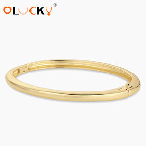 LUCKYJIU Fabricants de bijoux sur mesure Bracelet jonc <span class=keywords><strong>chic</strong></span> et intemporel en acier inoxydable plaqué or 18 carats pour femme, à porter au quotidien - Product Image 3