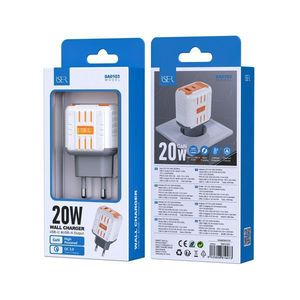 Chargeur mural GaN 20W USB C A, sortie haute puissance, charge rapide, utilisation domestique - Product Image 1