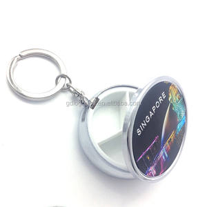 حاوية حبوب معدنية صغيرة مخصصة ، علبة حبوب منع الحمل اليومية مع مرآة مستطيلة على شكل قلب مستدير ، هدايا سفر ، نموذج موضوع الشعار - Product Image 3