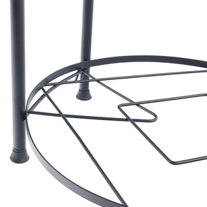 New Arrival đen 3 Tier kim loại lưu trữ Kệ tổ chức Nắp nhà bếp khác nồi lưu trữ giá đơn vị - Product Image 5