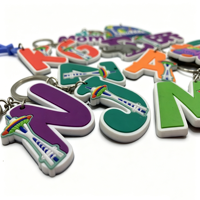 Llavero de PVC Suave Personalizado de Fábrica, Llavero de Goma con Letras de Dibujos Animados en 3D, Accesorios para Llaveros, Regalo Promocional Portátil
