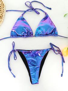 2021 femmes Bikini cuir <span class=keywords><strong>Sexy</strong></span> ensemble <span class=keywords><strong>de</strong></span> <span class=keywords><strong>Lingerie</strong></span> Push up rembourré soutien-gorge avec slips maillot <span class=keywords><strong>de</strong></span> bain vêtements <span class=keywords><strong>de</strong></span> plage femmes maillots <span class=keywords><strong>de</strong></span> bain - Product Image 5