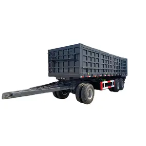 Factory heavy load capacity dolly 3 axles Customizable configuration Side Tipping Dump Truck full Trailer with drawbar