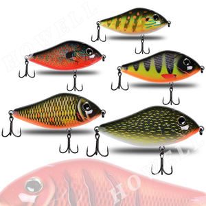 Howell OEM 3D imprimé <span class=keywords><strong>Jerk</strong></span> appât naufrage lent brochet leurre de pêche 60-100mm Motion <span class=keywords><strong>Buster</strong></span> ABS plastique dur appâts crochets pour rivière - Product Image 5