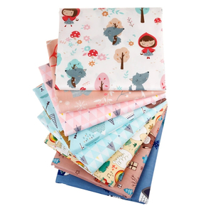 Ensemble de tissus en patchwork pour travaux manuels, couture, quilting, tissu en coton sergé imprimé de dessins animés fait à la main - Product Image 2