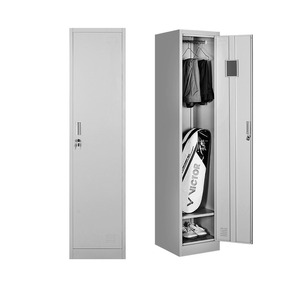 Single Door Steel Locker One Door Clothes Iron Locker Steel <b>Wardrobe</b> for Gym College With <b>Mirror</b> Cloth Hanging - Product Image 6
