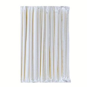 Pajitas de papel biodegradables de grado alimenticio Recubrimiento resistente al agua Utensilios desechables para beber a rayas para fiestas/eventos de viaje - Product Image 6