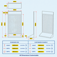 Présentoir sur pied en métal personnalisé pour climatiseurs, climatiseurs split, mini-split et appareils de chauffage, avec panneau perforé pour salle d'exposition et vente au détail