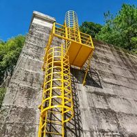 Échelle verticale industrielle antidérapante en plastique renforcé de fibre de verre isolée et anti-corrosion, fabriquée par pultrusion