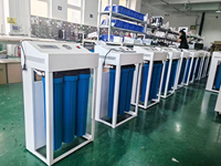 Système de filtration triple Big Blue de 20 pouces, support métallique, purificateur d'eau pour prétraitement de l'eau brute de toute la maison et industrielle