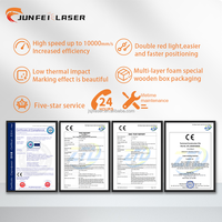 Machine de marquage laser à fibre OEM JUNFEI 20W économique pour marquer logos et modèles sur acier inoxydable, cuivre, acier et autres produits industriels