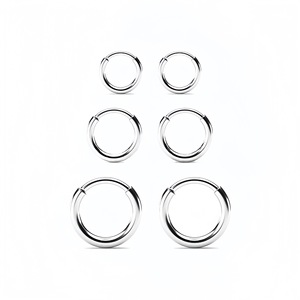 Stainless Steel Hoop <b>Earrings</b> 1.6x6mm 1.6x8mm 1.6x10mm 1.6x12mm Everyday Wear Fine Jewelry <b>Pierced</b> <b>Earrings</b> - Product Image 3