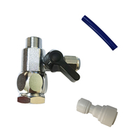 Adaptateur d'eau d'alimentation RO 9/16 ''à 1/4'' robinet filtre à eau robinet à tournant sphérique robinet en T connecteur vanne pour outils matériels