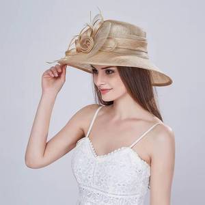 Nouvelle Mise à Jour MS : Chapeau Derby Sinamay à Large Bord pour Femme, Idéal pour Mariage, Fête, Carnaval, Bouquet ou Église - Product Image 2