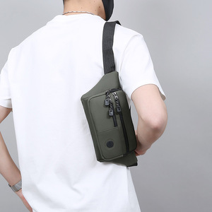 Men's Fanny Pack Solid Color Lightweight Multi-pocket Waist <b>Bag</b> For Casual Outings Business Travel - Product Image 4