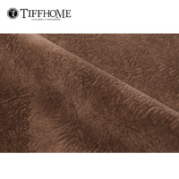 Sarung Bantal Sofa Dekoratif Persegi Portabel Tenun Mewah Cokelat TiffHome, Dapat Disesuaikan