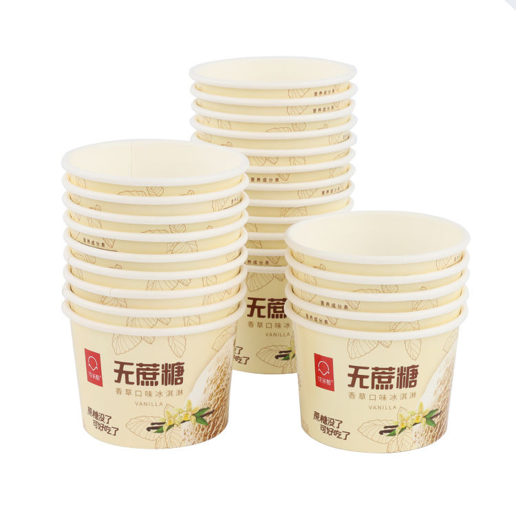 4oz 6oz 8oz High quality custom logo portable ice cream paper icecream cup