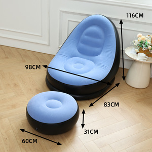 Sofá Cama Inflable de PVC para Exteriores, Moderno, Plegable, con Bomba de Pie - Product Image 5
