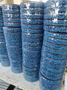 100 x 16 mm blaue Reinigungs- und Streifenscheibe Metallreinigungsscheibe Rostentfernungsscheibe 4 Zoll