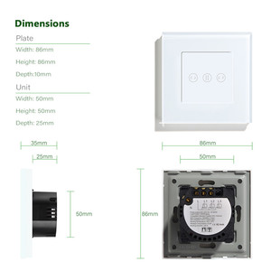 86*86 Mét EU Anh Tiêu Chuẩn 1 Gang Thông Minh Wifi Rèm Điều Khiển Chuyển Kết Nối <span class=keywords><strong>Alexa</strong></span> <span class=keywords><strong>Google</strong></span> Home 220V Nhà Thông Minh Thiết Bị - Product Image 5