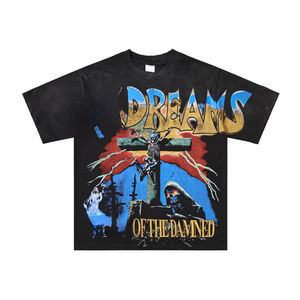 <span class=keywords><strong>T</strong></span>-shirt da uomo stile <span class=keywords><strong>VA</strong></span>, edizione corretta, in cotone lavato con graffiti vintage, a maniche corte, abbigliamento casual unisex estivo 2026 - Product Image 3