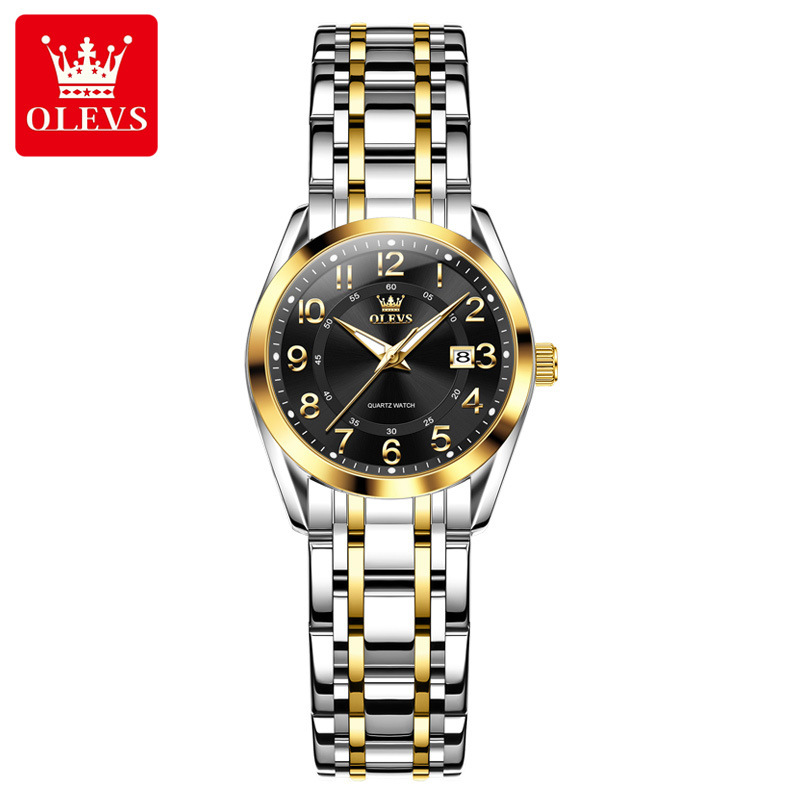 3 Gold case black dial