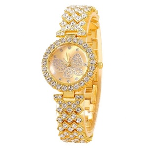 Reloj de Pulsera para Mujer con Flores y Cristales de Cuarzo, Reloj de Moda en Oro Rosa, Joyería para Damas - Product Image 6