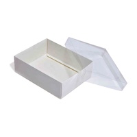 Boîte d'emballage de gâteau Boîte cadeau en papier blanc Boîte à gâteau personnalisée avec fenêtre et couvercle transparent