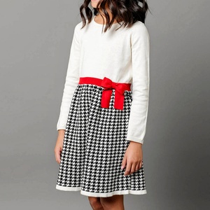 Ropa de punto de Boutique de <span class=keywords><strong>Navidad</strong></span> de alta calidad <span class=keywords><strong>para</strong></span> niñas, vestidos de fiesta de cumpleaños de manga larga <span class=keywords><strong>para</strong></span> <span class=keywords><strong>adolescentes</strong></span>, lazo ODM 12-16 - Product Image 4