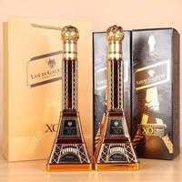 Bouteille de vin personnalisée en verre cristal en forme de tour de 500 ml, fabriquée en Chine, avec bouchon en liège