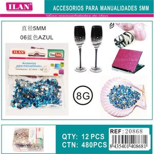 Strass Ilan 5 mm blu per artigianato e decorazioni - Product Image 1