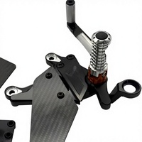 Repose-pieds de moto en aluminium CNC + fibre de carbone, noirs, haute qualité, pour 1290 Super Duke R, rénovation/amélioration