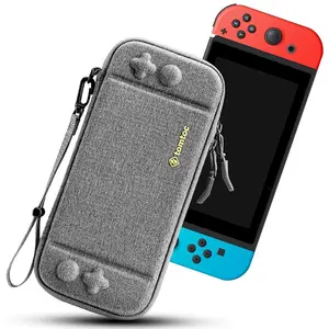 Kotak pembawa konsol game portabel pelindung abu-abu kustom untuk Nintendo switch casing keras pelindung