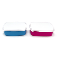 Boîte à lunch personnalisable avec logo, boîtes bento vierges, boîte à lunch en plastique à sublimation avec grille, supports vierges pour sublimation, cadeaux de rentrée scolaire pour enfants